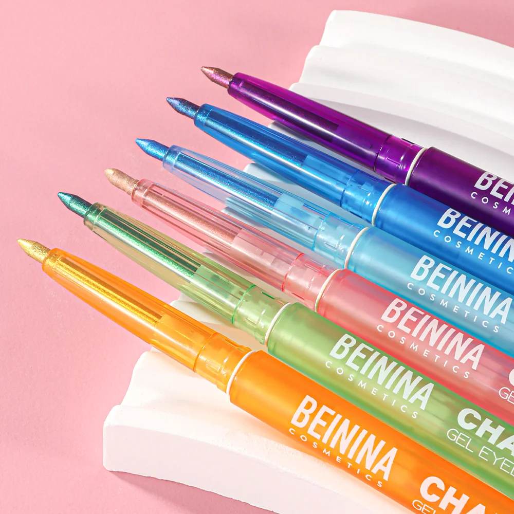 Glanzende kameleon groene eyeliner gel metallic oogschaduw veelkleurige eyeliner parelmoer gepolariseerde glitter oogpigment make-up_voghion.com