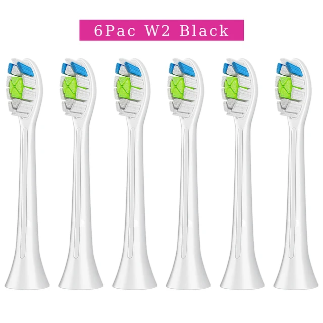Brush Heads Replacement Compatible with Phillips Sonicare Electric Toothbrush DiamondClean, HealthyWhite, FlexCare HX6064 HX6730 6-WH-W2-No Wifi