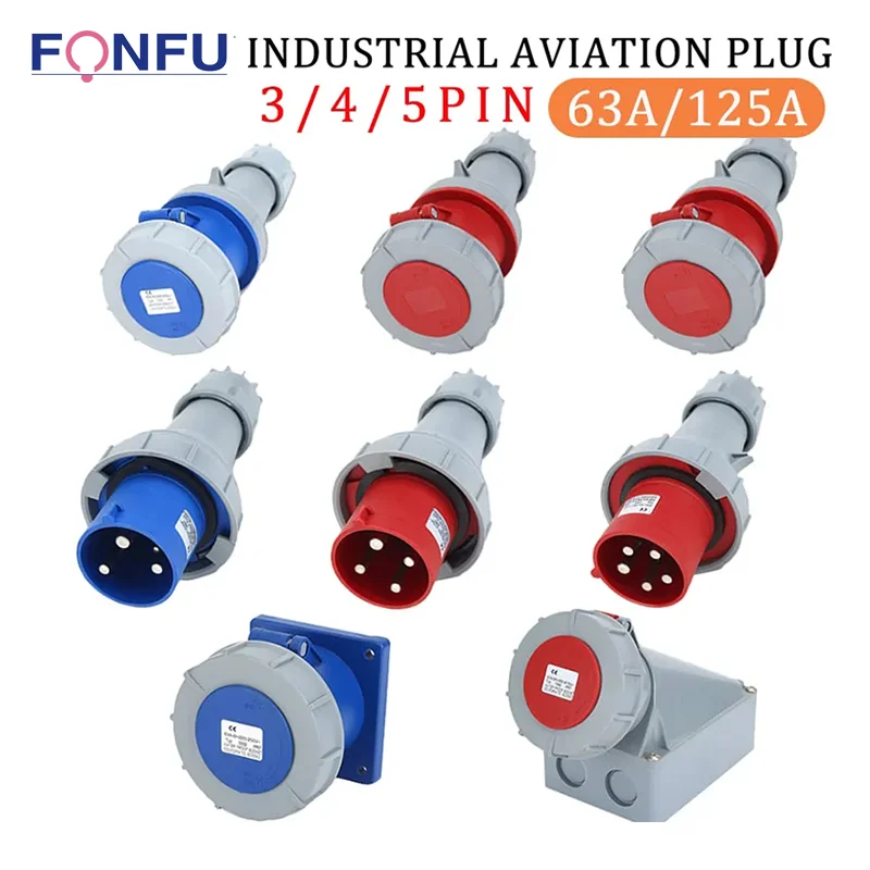 Industrial-Plug-Socket-63A-125A-Waterproof-Male-Female-Electrical ...