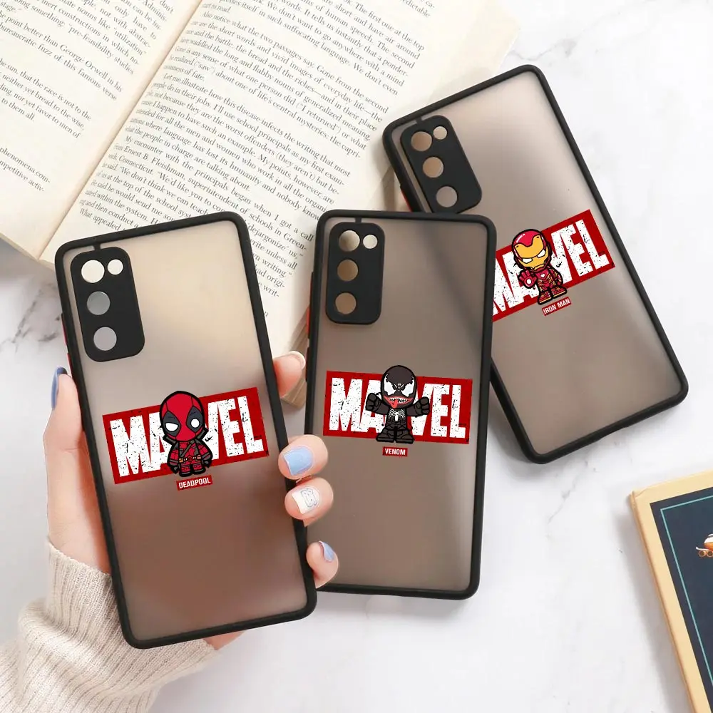 Custodie Marvel Per Samsung Galaxy A52 Funda Samsung A52S A72 A53 A73 A71 A32 A51 A33 Cover Opaca Deadpool Venom Iron Man Spiderman