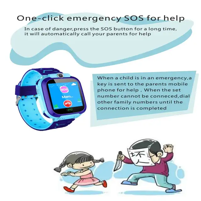 Kids Smart Watch 2022 New SOS Smartwatch For Children Sim Card LBS Location Photo Waterproof Gift For Boys and Girls IOS Android 5