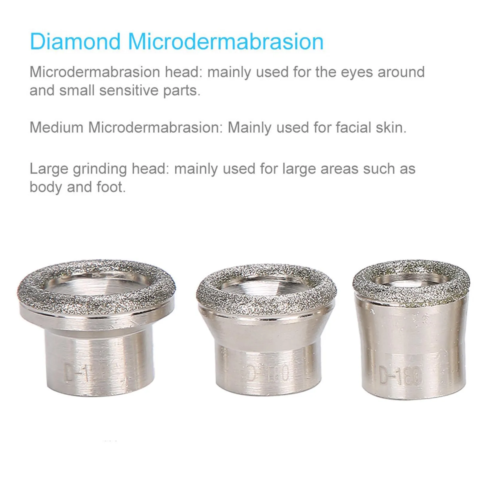 Replacement Dermabrasion Tips Filter Replacement Microdermabrasion Dermabrasion Tips with Handle Stainless Steel Filter Set 4