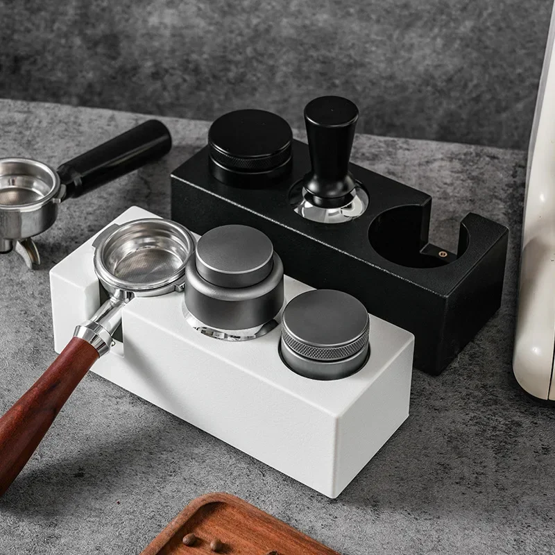 

51/53/58mm Coffee Tamper Holder Multifunctional Espresso Tamper Distributor Mat with Coffee Knock Box for Barista coffee tools