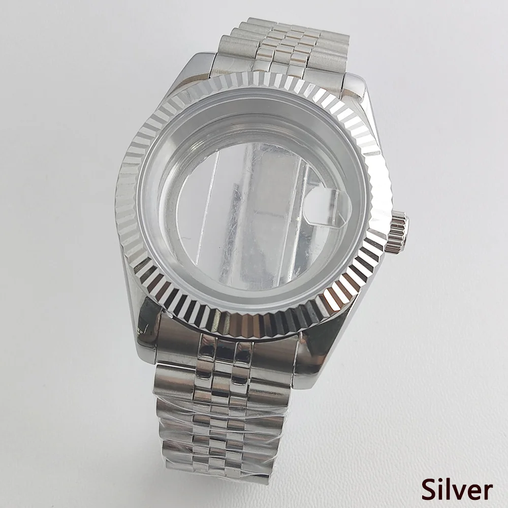 41mm Stainless Steel Sapphire Glass Watch Case - Men's Accessory