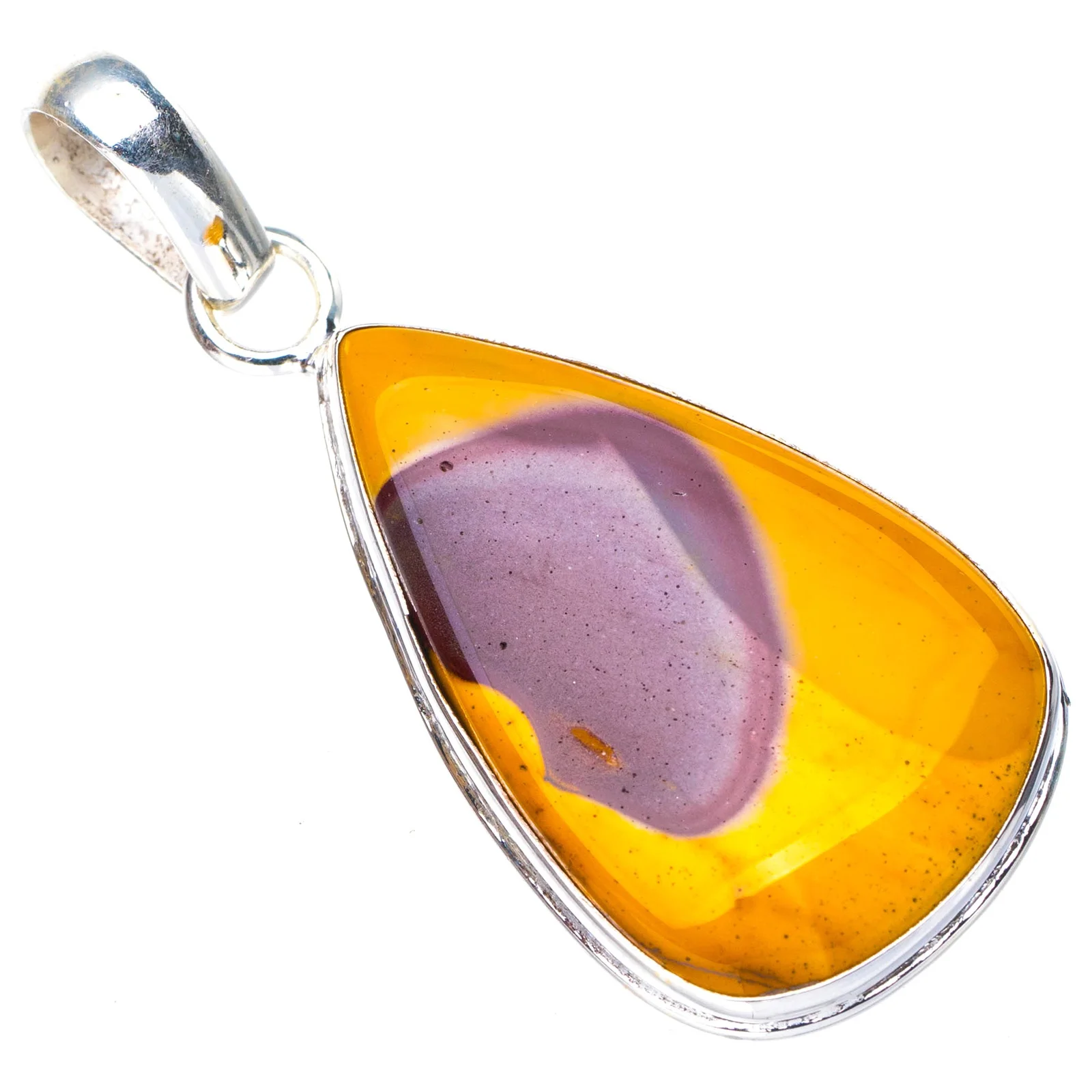 

StarGems Natural Royal Imperial Jasper Handmade 925 Sterling Silver Pendant 2" E4438