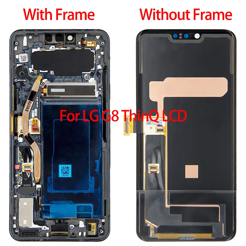 LG G8X G8S V50S G8 ThinQ LCD 디스플레이 터치 스크린 (LG G8 ThinQ LCD 용 프레임 디지타이저 패널 어셈블리 교체 포함) AAA +