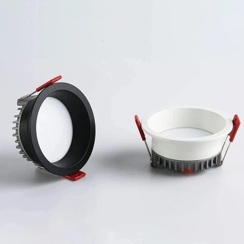 LED Downlight Recessed Anti-glare LED COB Downlight 12W 15W 18W 24W Dimmable 85-265V Ceiling Lamp Spot Light Home Living Room Bedroom Lighting