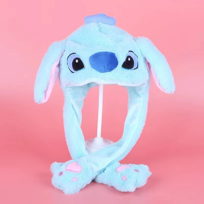 Disney Lilo & Stitch – Chapeau En Peluche Pour Enfants, Oreilles De Lapin,  Lumineux, Figurine D'action Drôle, Oreilles Mobiles, Bonnet - Animation  Dérivés/produits Périphériques - AliExpress