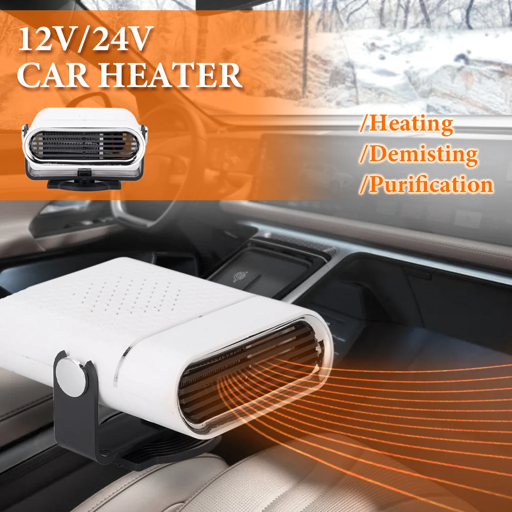 

Автомобильный обогреватель, вращающийся на 360 градусов, Электрический обогревающий вентилятор, 150 Вт, 12 В, 24 В, портативный фотоэлектрический антизапотеватель, антизапотеватель