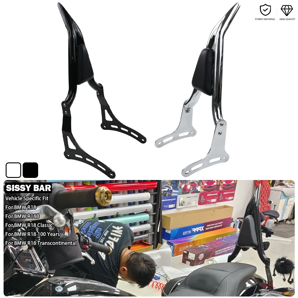 

Motorcycle Passenger Backrest Triangle Attitude Sissy Bar Fit For BMW R18 Transcontinental R18B R 18 B/100 Years/Classic 2020-23