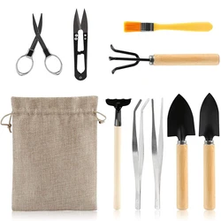 Ensemble d'outils de plantation de jardin, 10 pièces, bonsaï Succulent, plantation de jardin Miniature féerique, outils à main de jardinage 