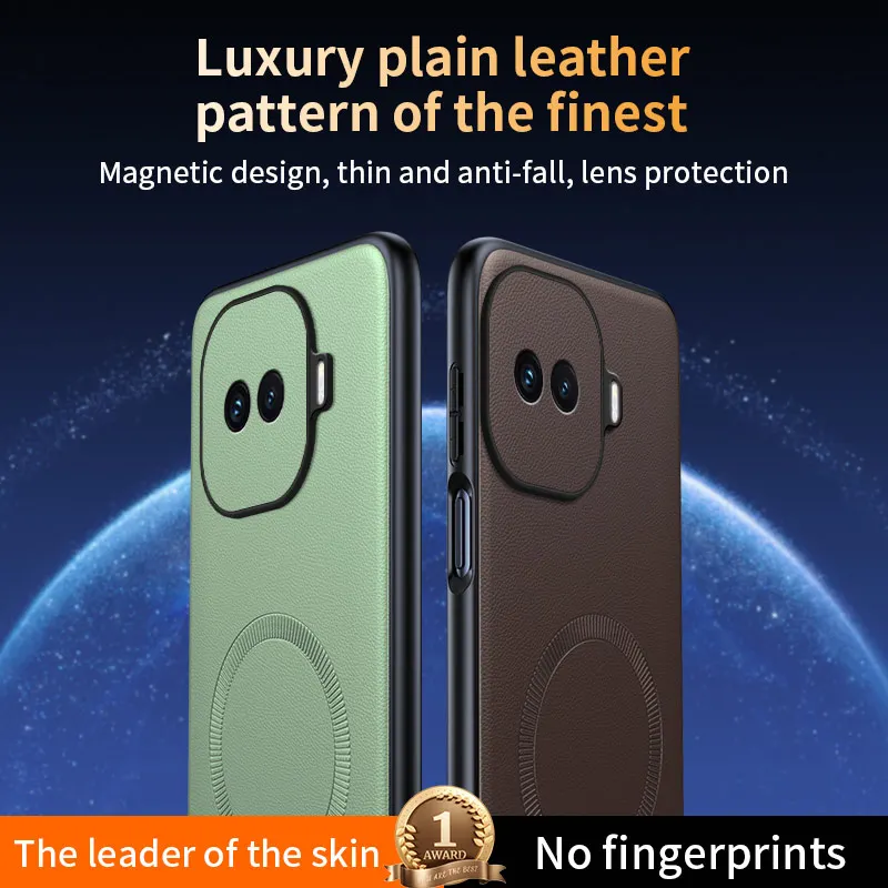 Luxurious Magnetic PU Leather Shockproof Case with Skin-Feel Finish