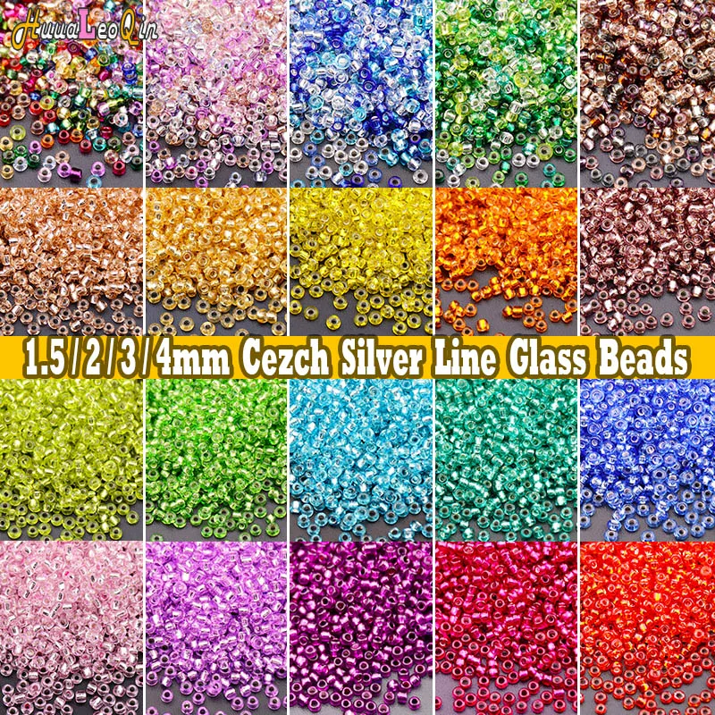 1,5mm 2mm 3mm 4mm Cezch Silber Linie Glas Perlen 15/0 12/0 8/0 6/0 Lose Seedbeads für hand Schmuck, Die DIY Charme Nähen – Detail 3