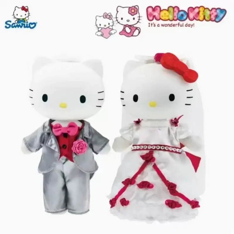

Original Hello Kitty Kawaii Cute Doll Dear Daniel The Wedding Banquet Couple Lovers Pretent Anime Figure Wedding Suit Girl Gift