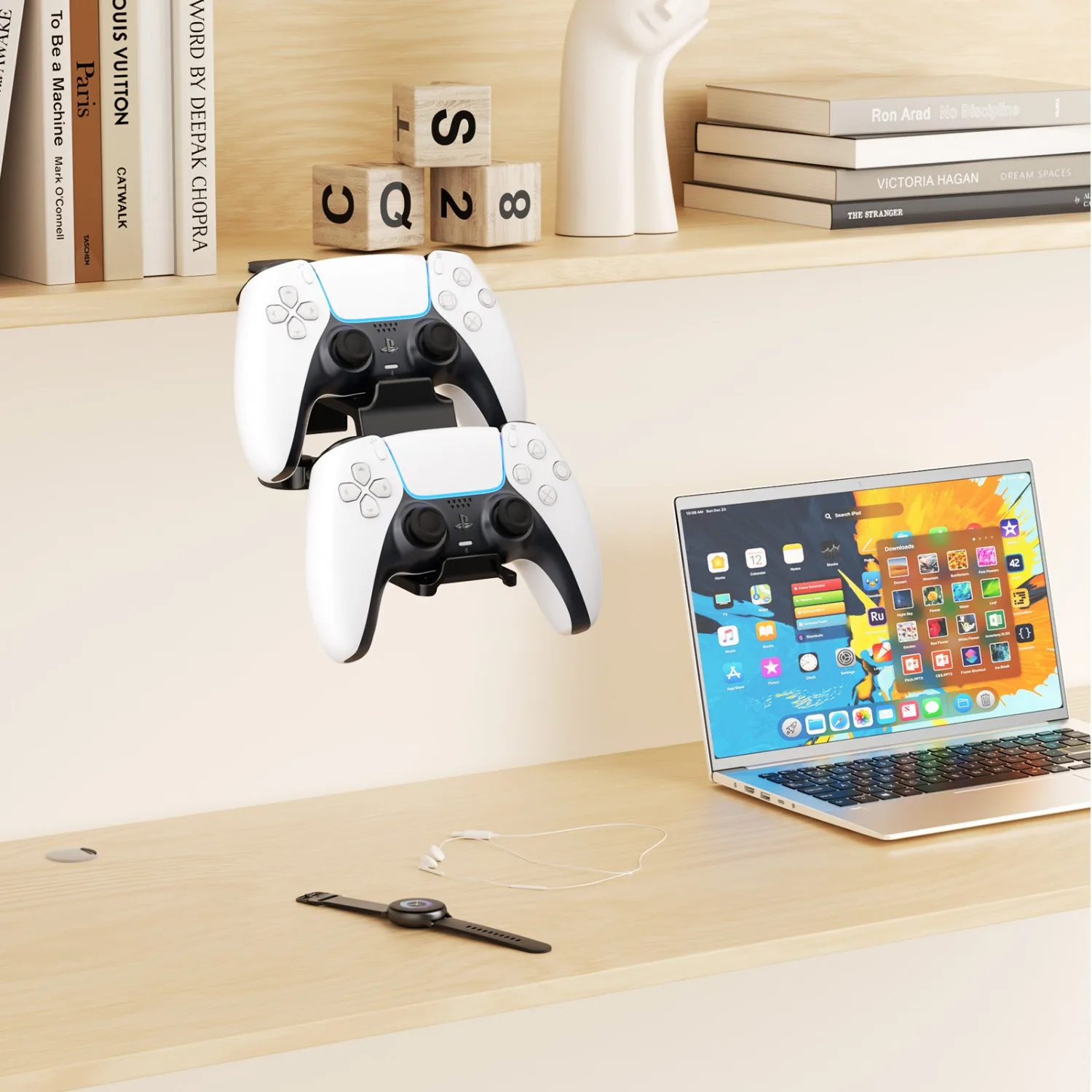 Adjustable Game Controller Holder By The Table Double-layer Storage Rack/Mobile Game Accessory Stand Gaming Controller Bracket