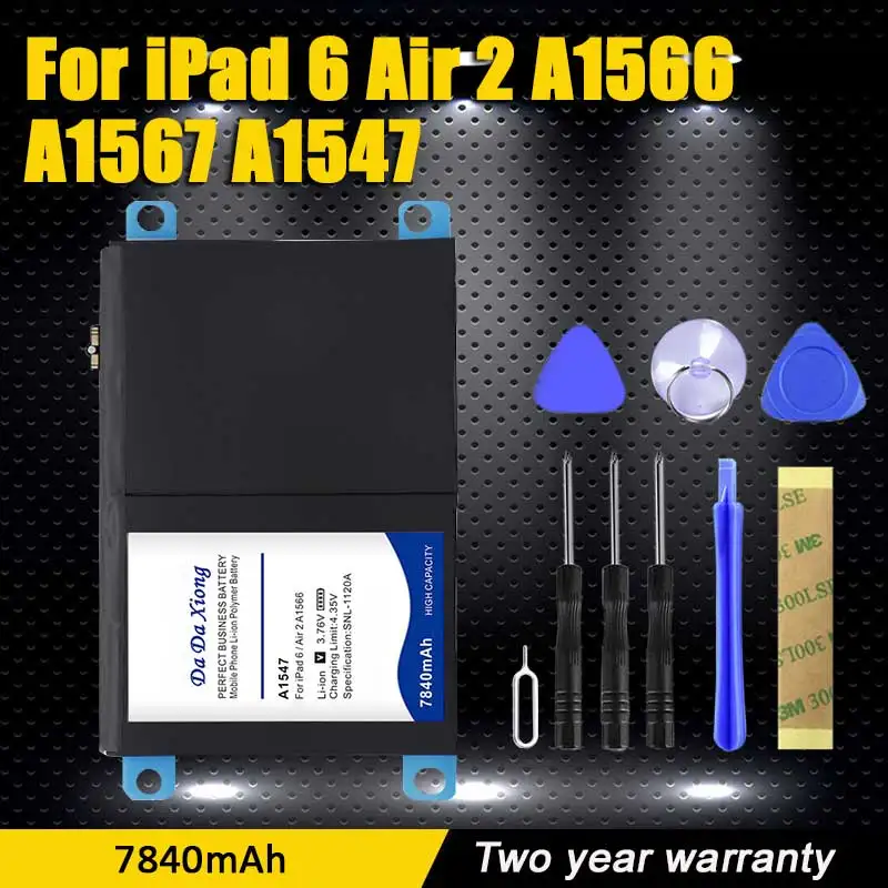 Bateria 7840mah para Ipad Air A1566 A1567 A1547 Enviar Ferramenta de Acompanhamento