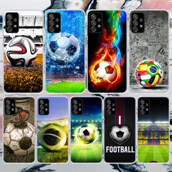 Football Soccer Ball Design Soft Phone Case For Samsung Galaxy A14 A13 A12 A15 A54 A53 A52 A55 A34 A33 A32 A35 A24 A23 A22 A25 A