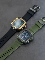 Boîtier métallique blindé + bracelet pour Apple Watch série 9 8 7 6 5 Se, verre HD résistant aux chutes, housse de protection étanche pour iWatch 44mm 45mm 6