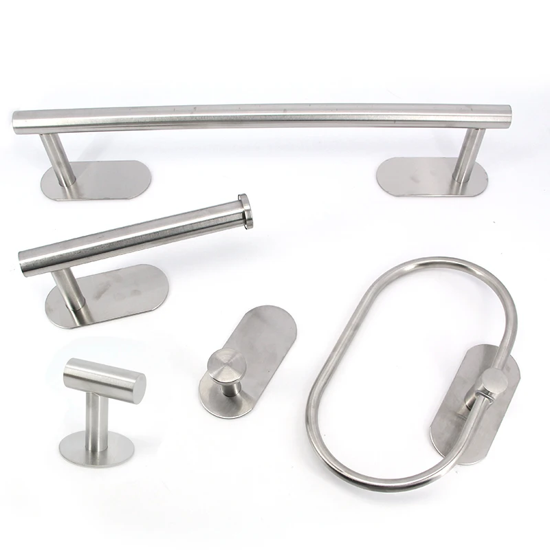 Description Picture 2 of itemTowel Bar for Bathroom No Drilling Stainless Steel without drill Bathroom Accessories Sets Toilet Tissue Roll Paper Holder Rack