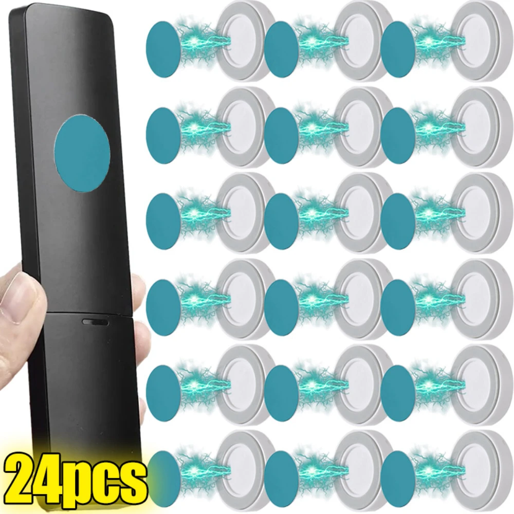 

24/2Pcs Strong Magnetic Hook Wall-mounted Anti-Lost Magnet Storage Rack for Remote Control Refrigerator Magnet Home Storage Hook