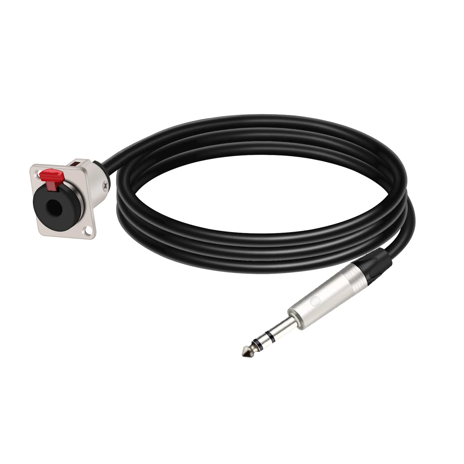 6,35 mm Buchse für Panelmontage, MIC-Buchse auf 6,35 mm 1/4 Zoll TS/TRS-Stecker, Durchgangsanschluss, Audio-Verlängerung, abgeschirmtes Kabel – Detail 6