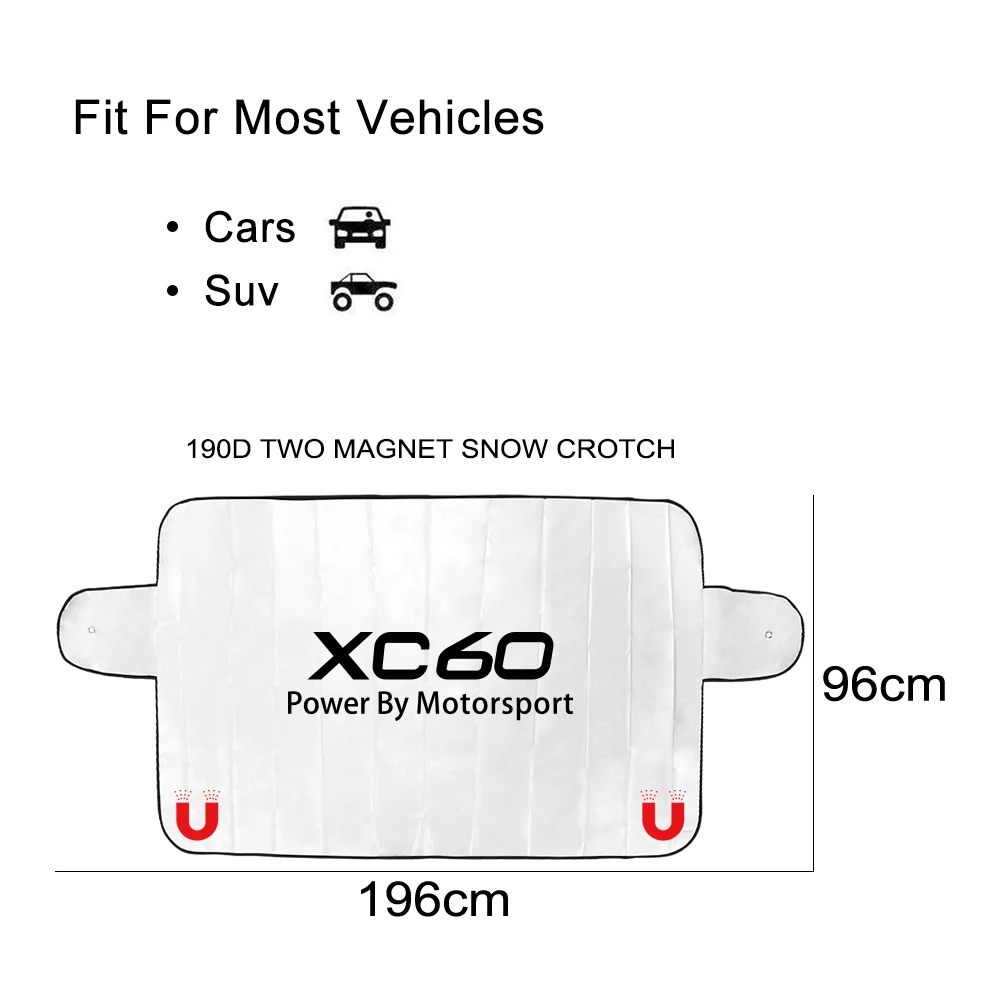 Car Front Windshield Cover Sun Shade With Suction Cup Protective Snow Ice Dust Frost Accessories for Volvo XC60 XC 60 2009 -