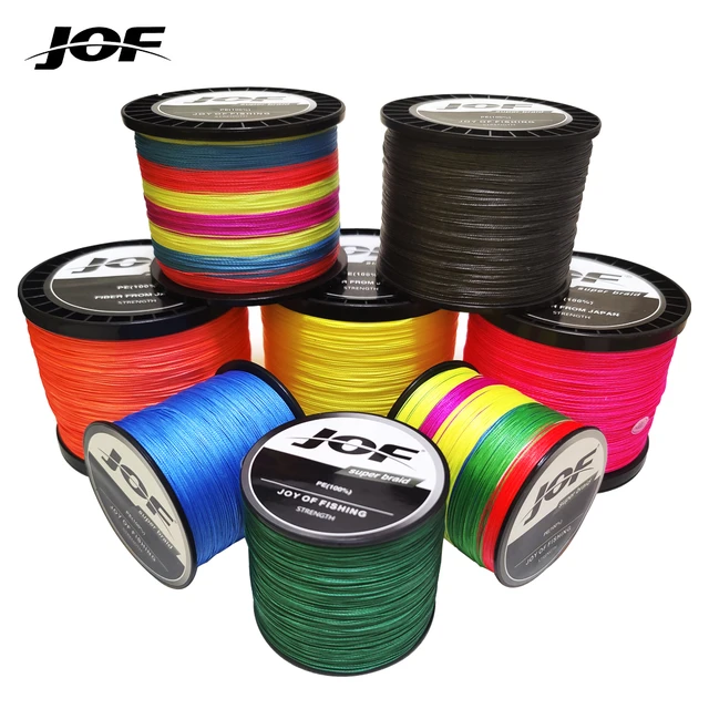 JOF 300M 500M 1000M Multicolour PE Braided Wire 4 Strands