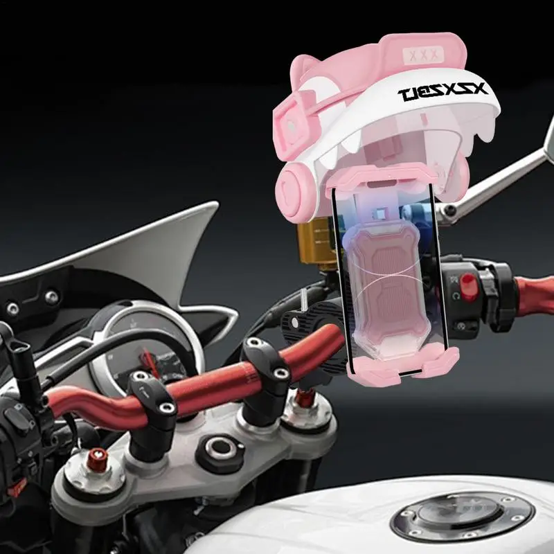 Rotatable Cycling Phone Holder Motorcycle Scooter Phone Mount Scooter Handlebar Cradle Clip Adjustable 360 Degree Rotate With