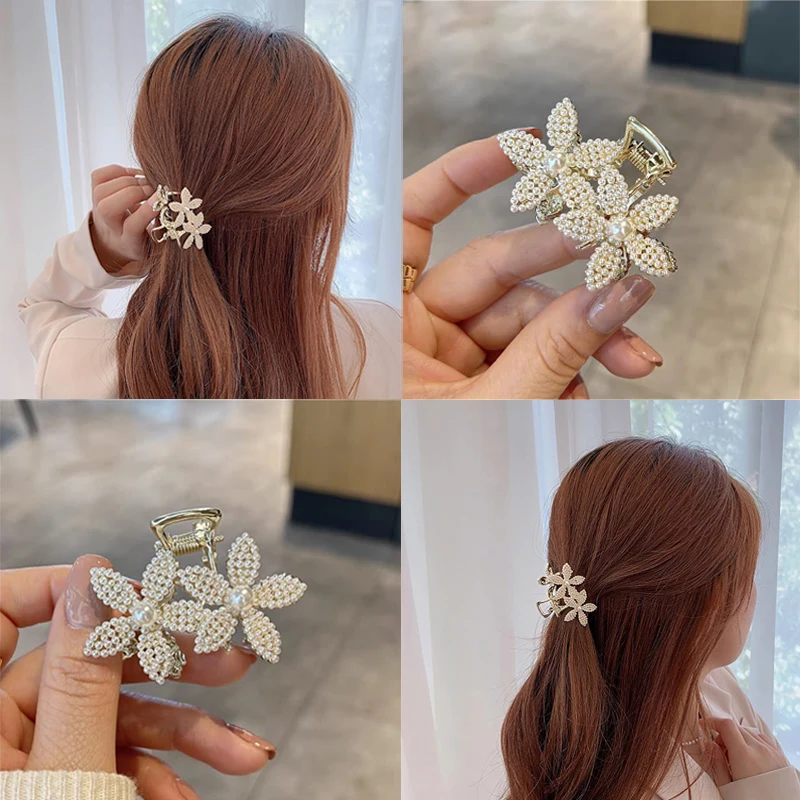 

Exquisite Simple Flower Pearl Summer Hairpin Hair Clip