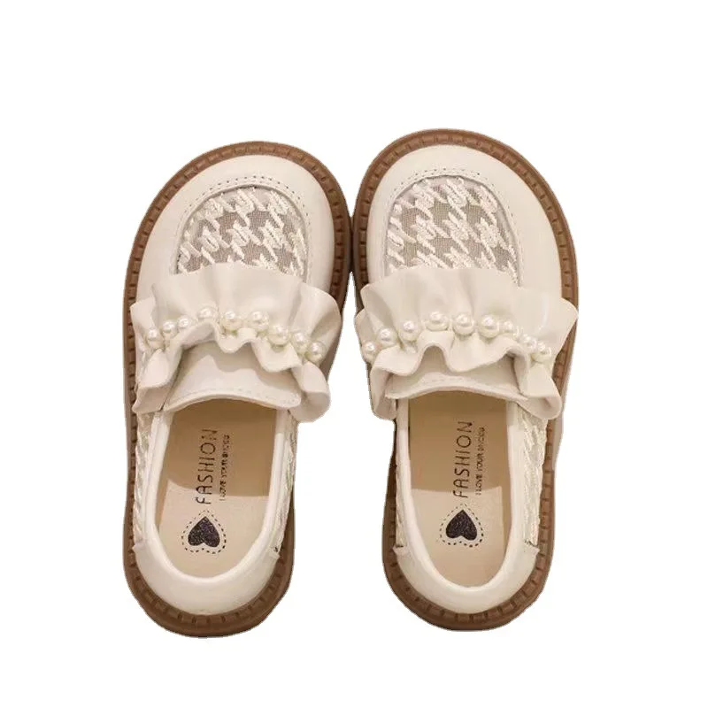 Girls shoes Spring Children Small Leather Shoe Medium To Large Girl Mesh Shoe Anti Slip Princess Dance Single