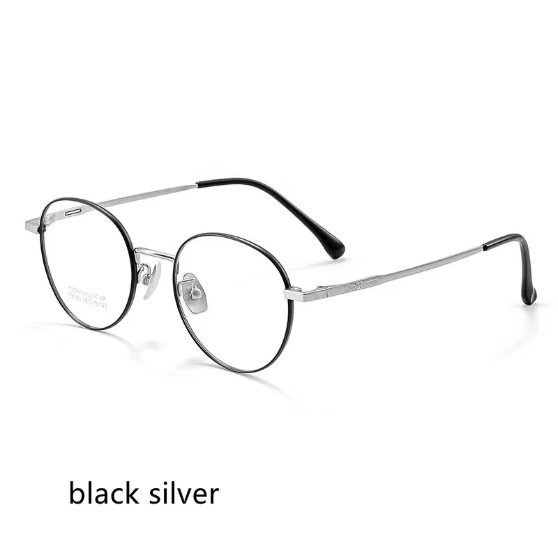 

48mm small Round Pure titanium Frames myopia Glasses Spectacles come with clear lenses Prescription eyeglass frame 78060