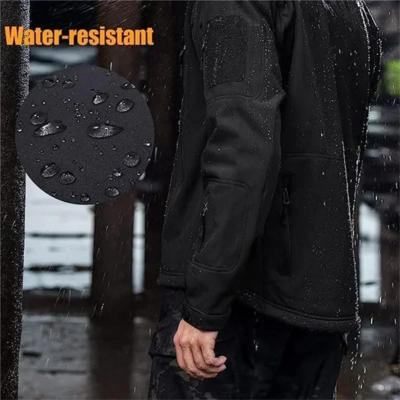 Tactical Aircraft Aviation Flight Boeing 777 Pilots SoftShell Shark Skin Men's Military Outdoor Fleece Warm Coats Jackets 2