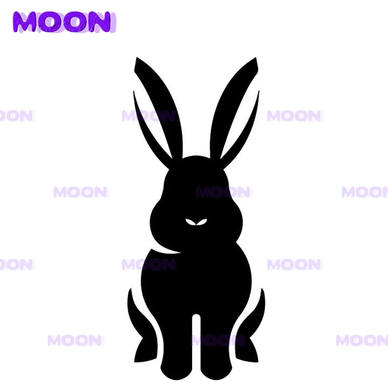 

Cartoon Rabbit Lovely Decor Pattern Car Sticker Car Trunk Vinyl Decal Black/Silver