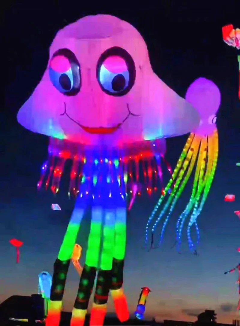 Free Shipping led kites flying for adults kites led octopus kites jellyfish kites goldfish kites Outdoor toys steering power koi 6