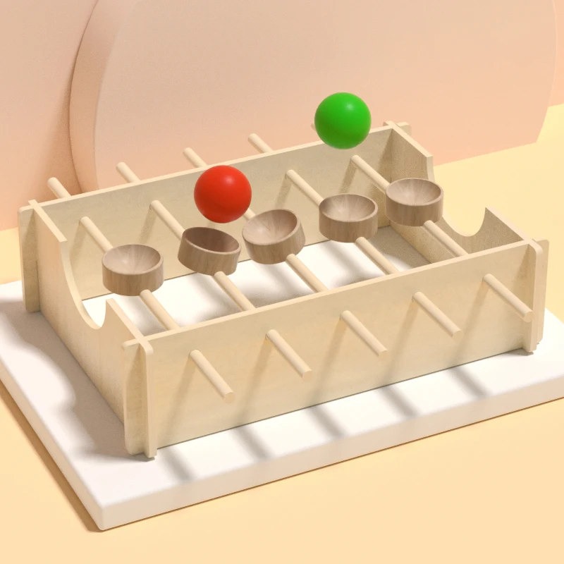 Wooden Rotating Marble Run Game - Interactive Balance And Coordination Toy Develops Spatial Reasoning And Fine Motor Skills