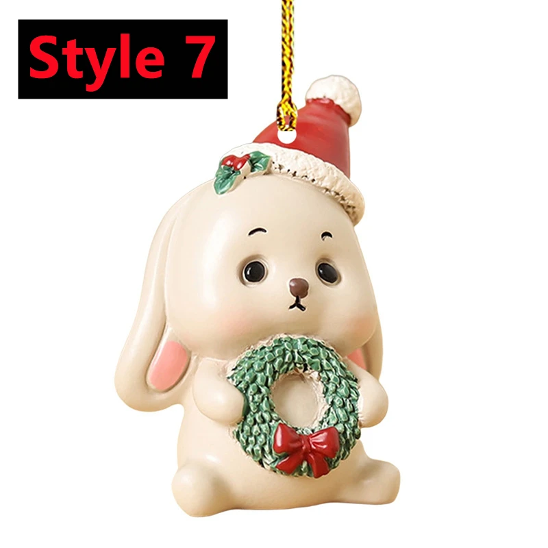 12/1PC Colgante de Navidad Papá Noel Adornos colgantes para árbol de Navidad Decoraciones para el hogar Juguetes para niños Regalo de Navidad Adorno colgante de Año Nuevo