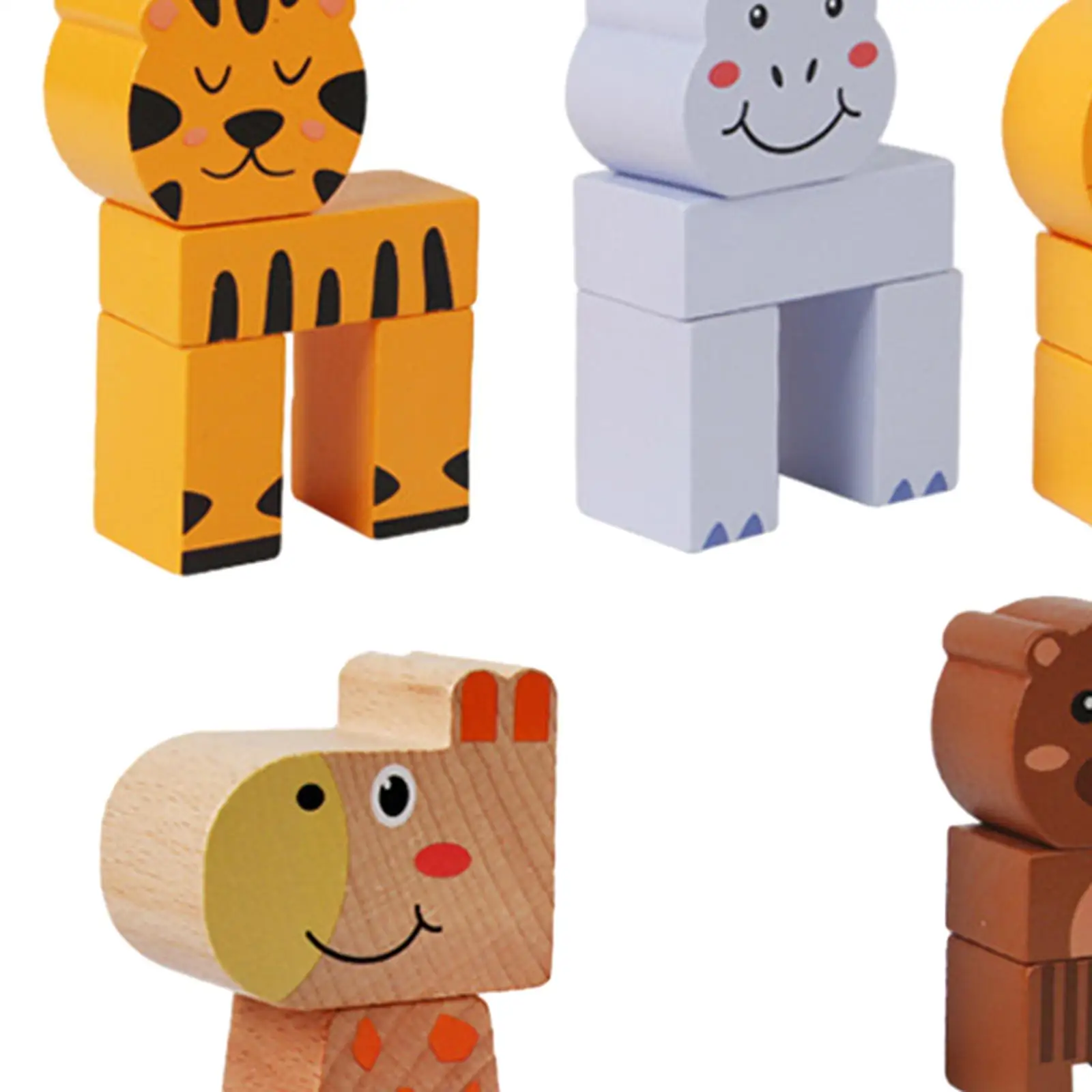 Montessori Fine Motor Skill Toy Animal Stacking Toy Balance Game Blocks for Boys Girls 3 4 5 6 Years Old Kids Children Gifts