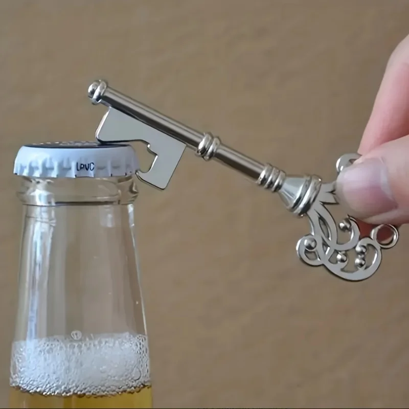 1pc, Bottle Opener, Vintage Crown Key Shape Bottle Opener,Suitable For Bar Or Household,Barware Tool,Wedding Gift,Kitchen Gadget