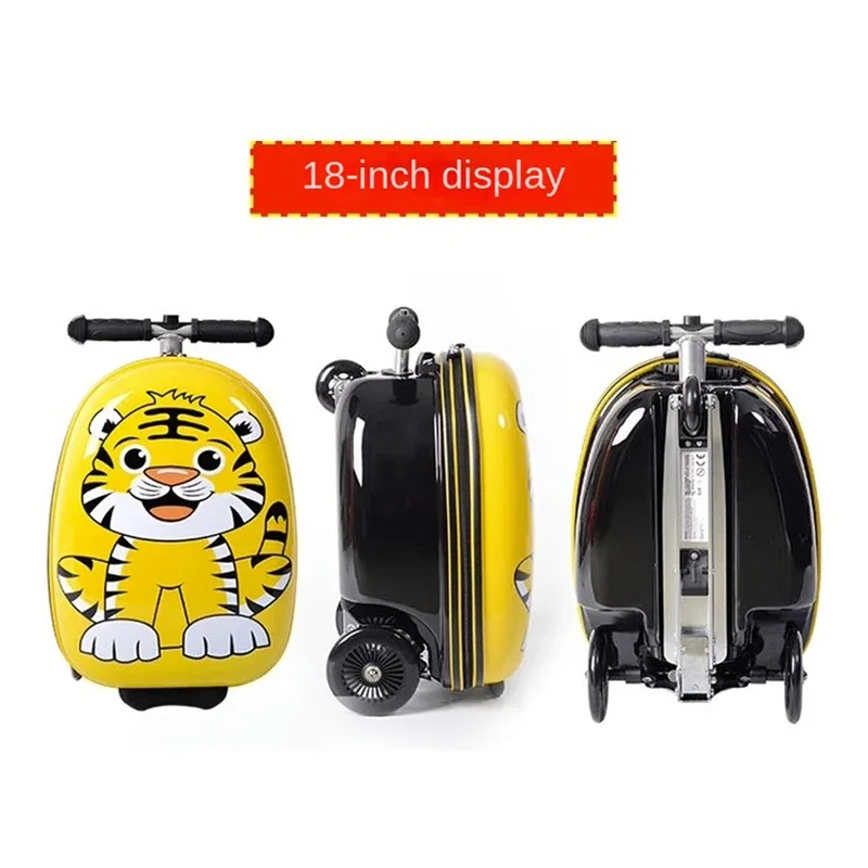 Cute Luggage Children's Scooter Folding Trolley Box Baby Suitcase Student Cartoon Bag 18