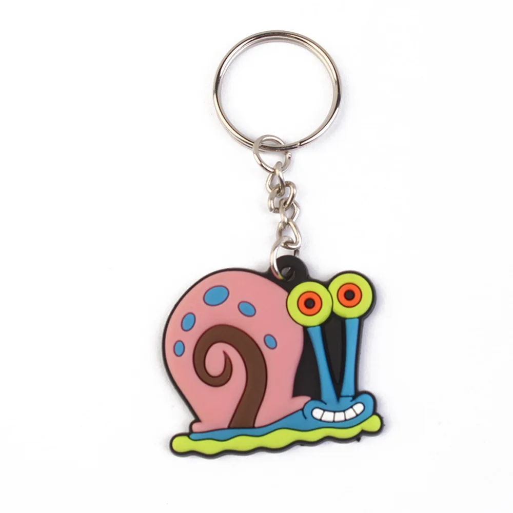 thumbnail image 1 of Llaveros de Bob Esponja, muñeco de dibujos animados, llaveros de PVC, llaveros de Anime Kawaii, Patricio, estrellas, bolsos para hombres y mujeres, colgante, decoración de coche, lindo regalo, 1 of 5