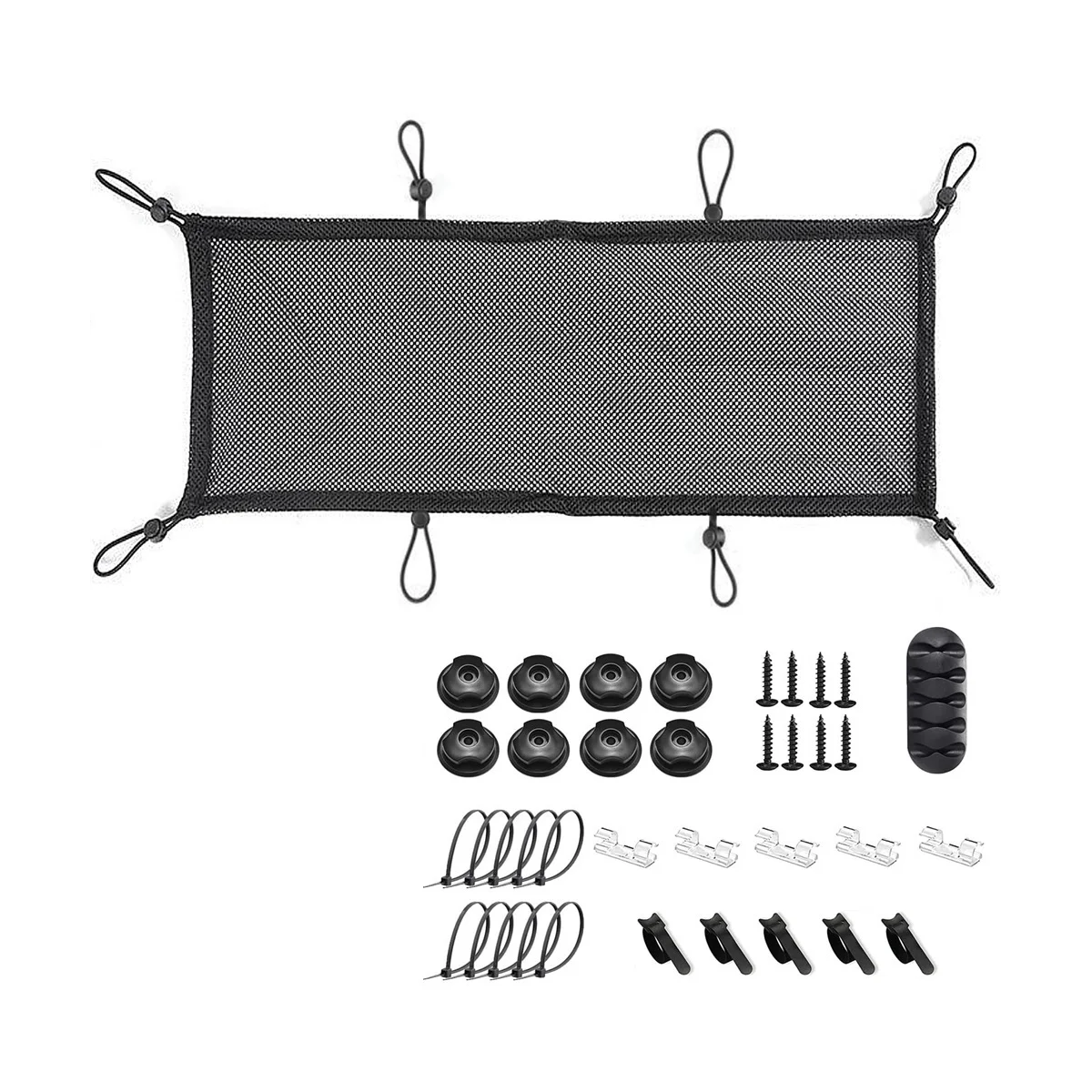 

Under Desk Cable Management Net, Under Table Cord Management Mesh Organizer Flexible Wire Hiders 50x25cm