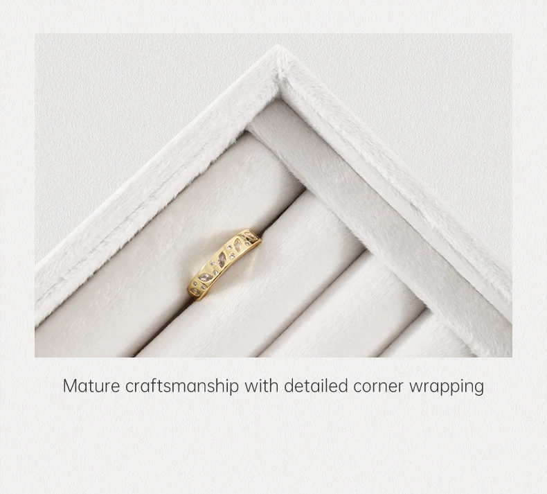 Velvet Ring Earring Bracelet Necklace Display Tray | Stackable Jewelry Organizer Drawer... - SKU VJDT0907 - UGI Packaging