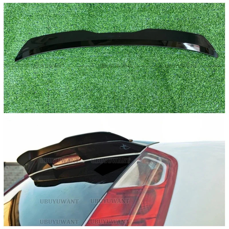 Spoilervleugel Voor FIAT GRANDE Voor PUNTO Voor ABARTH 2007 2008 2009 2010 Achtervleugel Spoiler Glanzend Zwart ABS Plastic Dak Wing Hatchback Spoiler Lip Achterspoiler (Kleur : Gloos Black