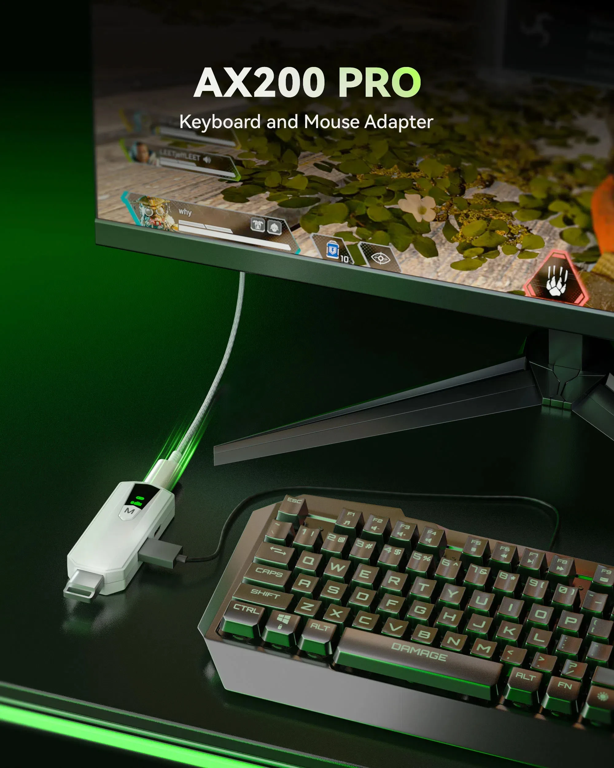 Aimzenix Ax200Pro キーボードマウスアダプター、高性能コンバーター