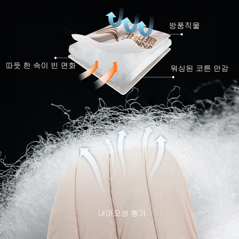 코튼 재질의 편안한 2인용 캠핑 침낭