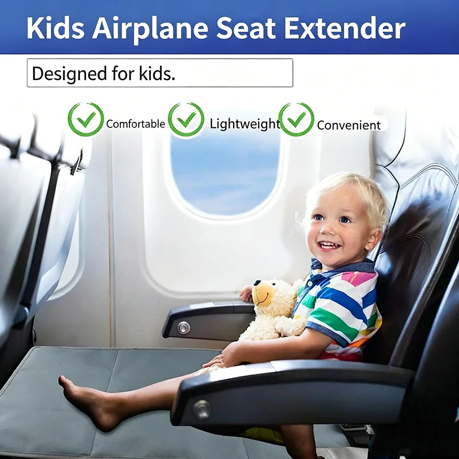 Lettino da Viaggio per Bambini per Aereo, Lettino Portatile per Bambini con Poggiapiedi, Amaca Poggiapiedi per Neonati, Estensore Sedile Aereo per Bambini - immagine 4