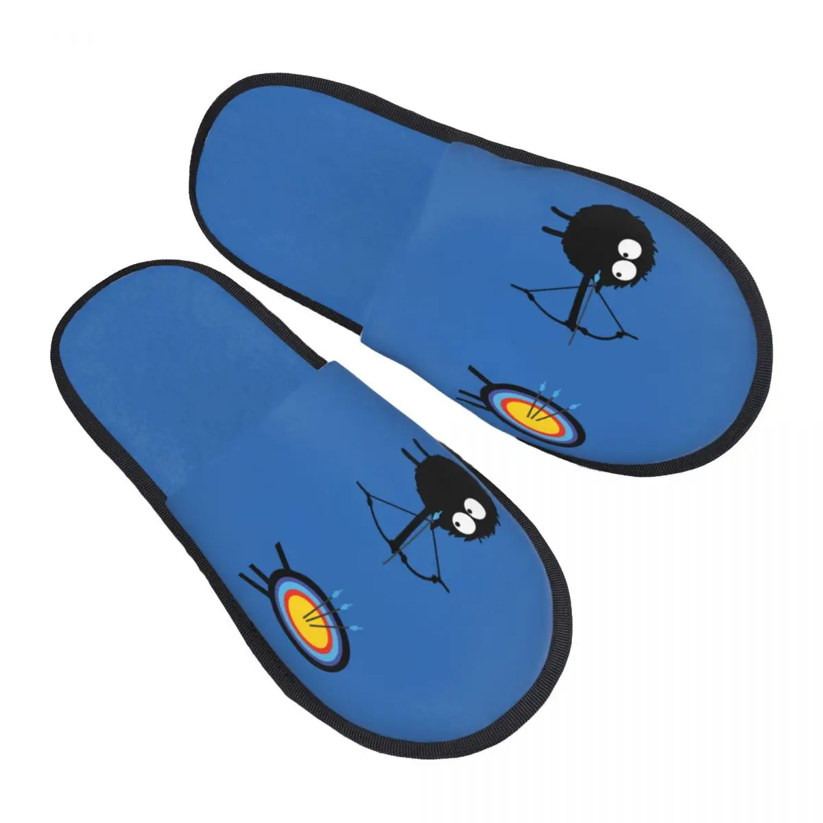 

Custom Archery Target Memory Foam Slippers Women Comfy Warm Archer Bow Hunting Lover House Slippers