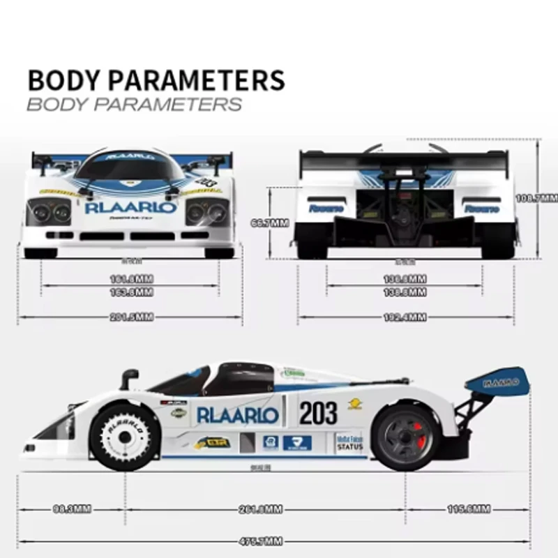 Rlaar AK-787 RC Car 2.4G 4WD High Speed Brushless Remote Control Drift Car 1/10 Children Toy Car Model Adult Gfit 4