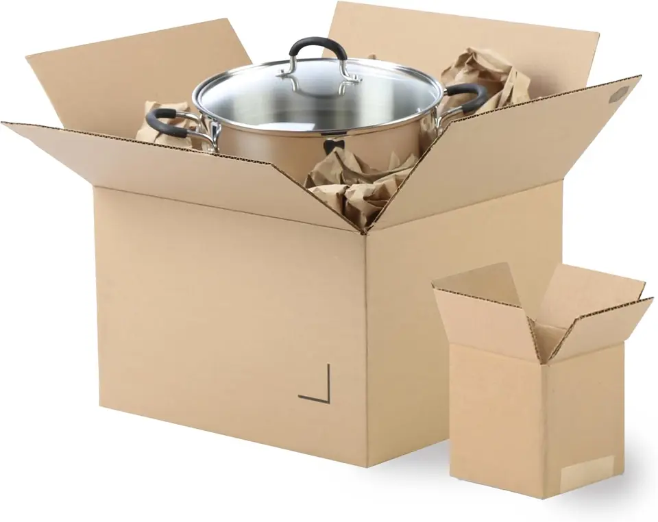 Durable Corrugated Cardboard Shipping Boxes 100 Pack