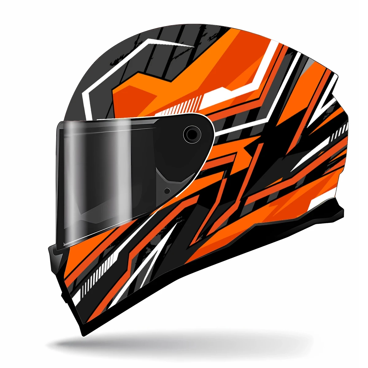 VFLUO - Kit 4 Strisce Adesive Nere Retroriflettenti Per Casco Moto